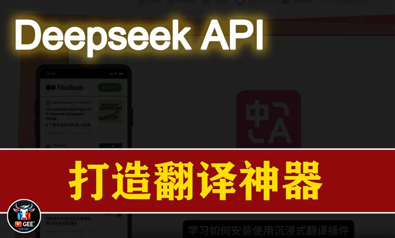 AI应用之：沉浸式翻译 + Deepseek API，属于自己的翻译神器